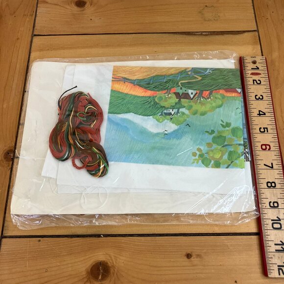 Countryside Embroidery Kit 0322 Creative Circle Vintage 1981 B Fleming Duck Pond - Picture 3 of 3